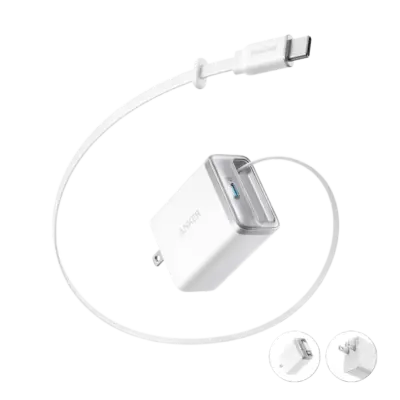 Anker Nano Charger 35W Built-In Retractable USB-C Cable Blanco en ARTIKULOS Foto 1