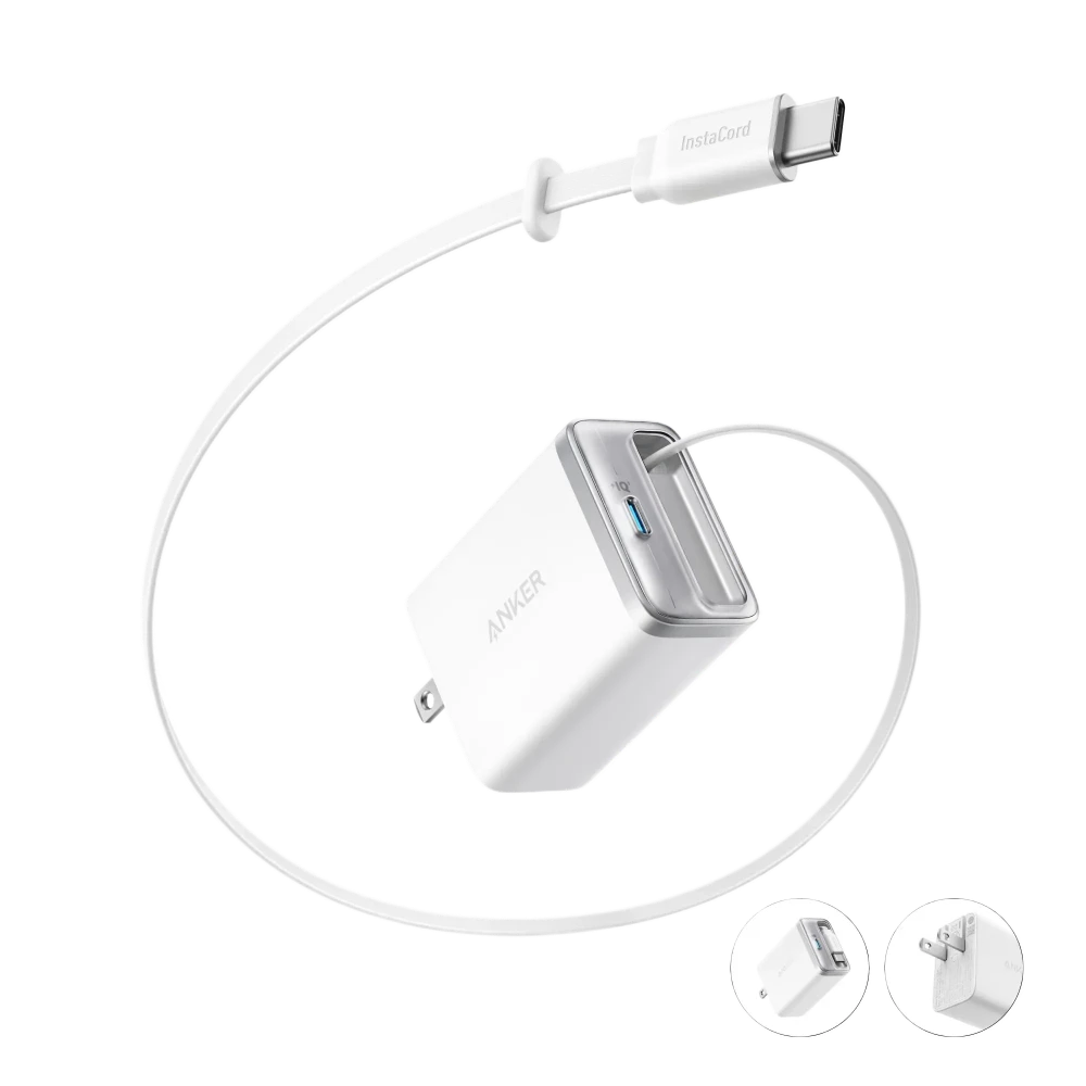 Anker Nano Charger 35W Built-In Retractable USB-C Cable Blanco en ARTIKULOS Foto 1