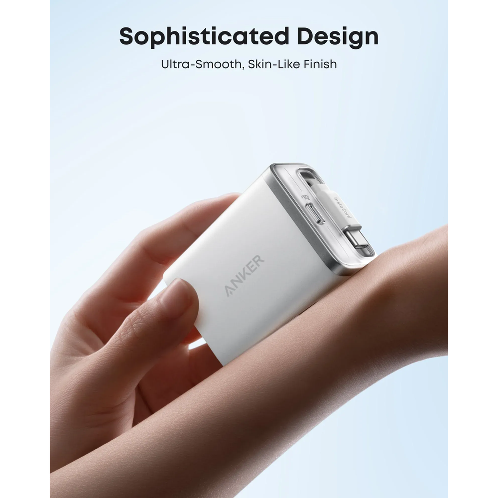 Anker Nano Charger 35W Built-In Retractable USB-C Cable Blanco en ARTIKULOS Foto 6