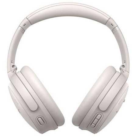 Aislado de los auriculares bose quietcomfort verdaderos auriculares  inalámbricos vista superior s en fondo blanco limpio