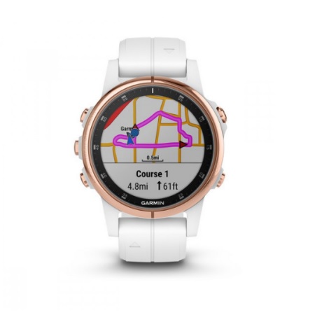 Garmin Fénix 5S Plus Zafiro Blanco con Correa Blanca